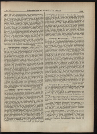 Verordnungs-Blatt für Eisenbahnen und Schiffahrt: Veröffentlichungen in Tarif- und Transport-Angelegenheiten 19070625 Seite: 7