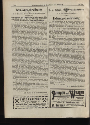 Verordnungs-Blatt für Eisenbahnen und Schiffahrt: Veröffentlichungen in Tarif- und Transport-Angelegenheiten 19070702 Seite: 8