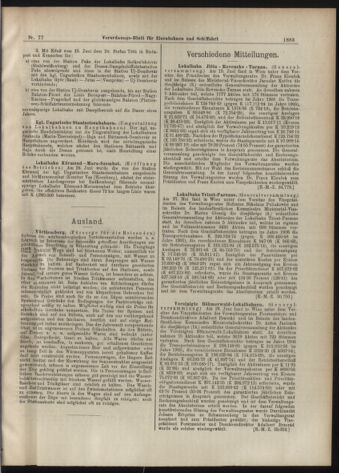 Verordnungs-Blatt für Eisenbahnen und Schiffahrt: Veröffentlichungen in Tarif- und Transport-Angelegenheiten 19070704 Seite: 3