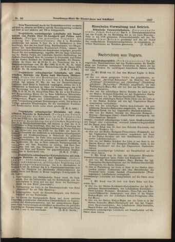 Verordnungs-Blatt für Eisenbahnen und Schiffahrt: Veröffentlichungen in Tarif- und Transport-Angelegenheiten 19070711 Seite: 5