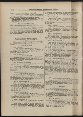 Verordnungs-Blatt für Eisenbahnen und Schiffahrt: Veröffentlichungen in Tarif- und Transport-Angelegenheiten 19070713 Seite: 6