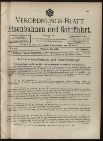 Verordnungs-Blatt für Eisenbahnen und Schiffahrt: Veröffentlichungen in Tarif- und Transport-Angelegenheiten