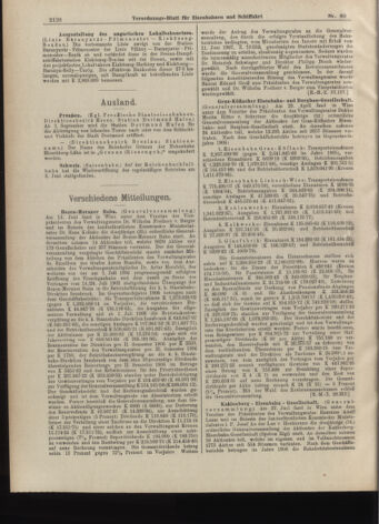 Verordnungs-Blatt für Eisenbahnen und Schiffahrt: Veröffentlichungen in Tarif- und Transport-Angelegenheiten 19070801 Seite: 14