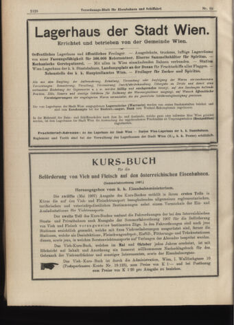 Verordnungs-Blatt für Eisenbahnen und Schiffahrt: Veröffentlichungen in Tarif- und Transport-Angelegenheiten 19070801 Seite: 16