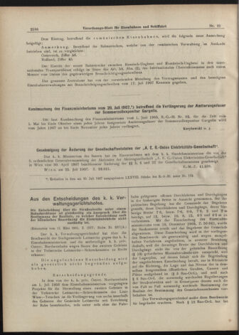 Verordnungs-Blatt für Eisenbahnen und Schiffahrt: Veröffentlichungen in Tarif- und Transport-Angelegenheiten 19070808 Seite: 2