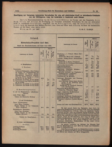 Verordnungs-Blatt für Eisenbahnen und Schiffahrt: Veröffentlichungen in Tarif- und Transport-Angelegenheiten 19070815 Seite: 6