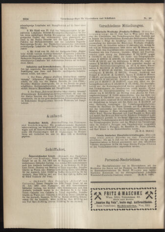 Verordnungs-Blatt für Eisenbahnen und Schiffahrt: Veröffentlichungen in Tarif- und Transport-Angelegenheiten 19070822 Seite: 4