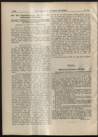 Verordnungs-Blatt für Eisenbahnen und Schiffahrt: Veröffentlichungen in Tarif- und Transport-Angelegenheiten 19070824 Seite: 2