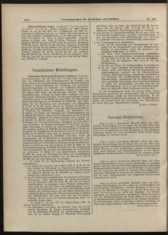 Verordnungs-Blatt für Eisenbahnen und Schiffahrt: Veröffentlichungen in Tarif- und Transport-Angelegenheiten 19070831 Seite: 6