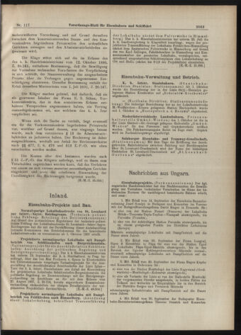 Verordnungs-Blatt für Eisenbahnen und Schiffahrt: Veröffentlichungen in Tarif- und Transport-Angelegenheiten 19071005 Seite: 3