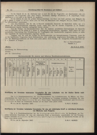 Verordnungs-Blatt für Eisenbahnen und Schiffahrt: Veröffentlichungen in Tarif- und Transport-Angelegenheiten 19071015 Seite: 3