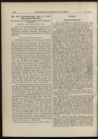 Verordnungs-Blatt für Eisenbahnen und Schiffahrt: Veröffentlichungen in Tarif- und Transport-Angelegenheiten 19071022 Seite: 2