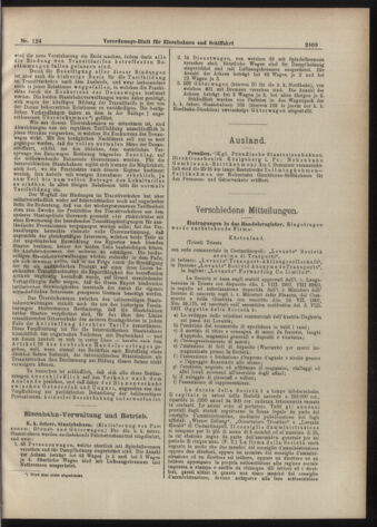 Verordnungs-Blatt für Eisenbahnen und Schiffahrt: Veröffentlichungen in Tarif- und Transport-Angelegenheiten 19071022 Seite: 9