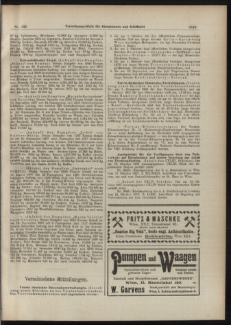 Verordnungs-Blatt für Eisenbahnen und Schiffahrt: Veröffentlichungen in Tarif- und Transport-Angelegenheiten 19071026 Seite: 9