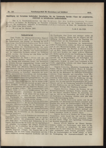 Verordnungs-Blatt für Eisenbahnen und Schiffahrt: Veröffentlichungen in Tarif- und Transport-Angelegenheiten 19071105 Seite: 7