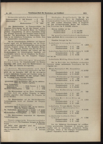 Verordnungs-Blatt für Eisenbahnen und Schiffahrt: Veröffentlichungen in Tarif- und Transport-Angelegenheiten 19071109 Seite: 17