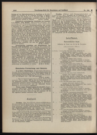 Verordnungs-Blatt für Eisenbahnen und Schiffahrt: Veröffentlichungen in Tarif- und Transport-Angelegenheiten 19071119 Seite: 6