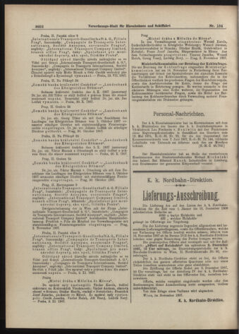 Verordnungs-Blatt für Eisenbahnen und Schiffahrt: Veröffentlichungen in Tarif- und Transport-Angelegenheiten 19071119 Seite: 8