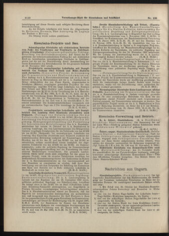 Verordnungs-Blatt für Eisenbahnen und Schiffahrt: Veröffentlichungen in Tarif- und Transport-Angelegenheiten 19071123 Seite: 6