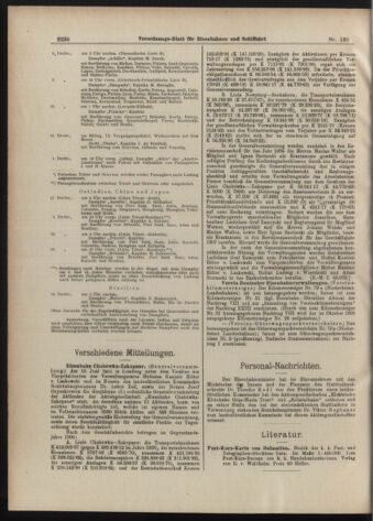 Verordnungs-Blatt für Eisenbahnen und Schiffahrt: Veröffentlichungen in Tarif- und Transport-Angelegenheiten 19071130 Seite: 10