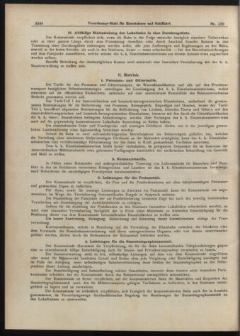 Verordnungs-Blatt für Eisenbahnen und Schiffahrt: Veröffentlichungen in Tarif- und Transport-Angelegenheiten 19071130 Seite: 6