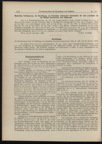 Verordnungs-Blatt für Eisenbahnen und Schiffahrt: Veröffentlichungen in Tarif- und Transport-Angelegenheiten 19071212 Seite: 2