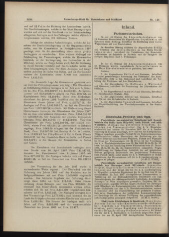 Verordnungs-Blatt für Eisenbahnen und Schiffahrt: Veröffentlichungen in Tarif- und Transport-Angelegenheiten 19071217 Seite: 2