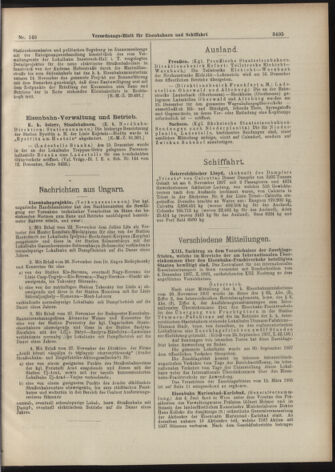 Verordnungs-Blatt für Eisenbahnen und Schiffahrt: Veröffentlichungen in Tarif- und Transport-Angelegenheiten 19071217 Seite: 3