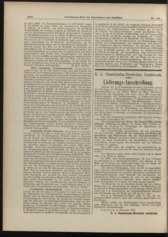 Verordnungs-Blatt für Eisenbahnen und Schiffahrt: Veröffentlichungen in Tarif- und Transport-Angelegenheiten 19071217 Seite: 4