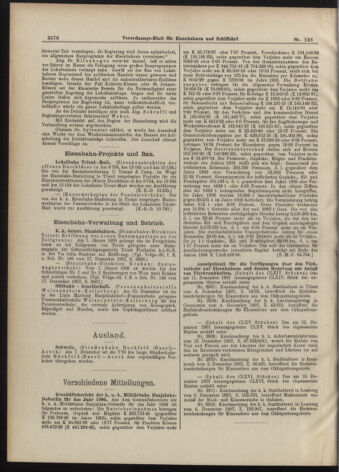 Verordnungs-Blatt für Eisenbahnen und Schiffahrt: Veröffentlichungen in Tarif- und Transport-Angelegenheiten 19071221 Seite: 10