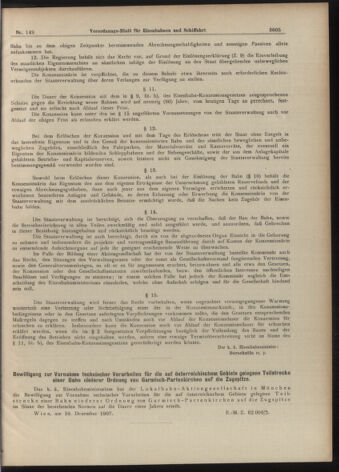 Verordnungs-Blatt für Eisenbahnen und Schiffahrt: Veröffentlichungen in Tarif- und Transport-Angelegenheiten 19071224 Seite: 5