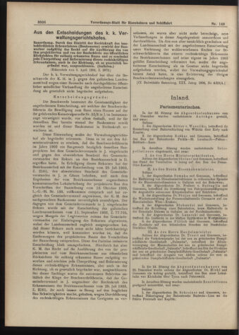 Verordnungs-Blatt für Eisenbahnen und Schiffahrt: Veröffentlichungen in Tarif- und Transport-Angelegenheiten 19071224 Seite: 6