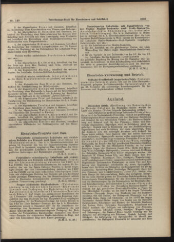 Verordnungs-Blatt für Eisenbahnen und Schiffahrt: Veröffentlichungen in Tarif- und Transport-Angelegenheiten 19071224 Seite: 7