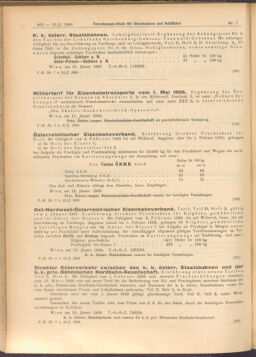 Verordnungs-Blatt für Eisenbahnen und Schiffahrt: Veröffentlichungen in Tarif- und Transport-Angelegenheiten 19080121 Seite: 2