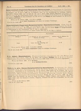 Verordnungs-Blatt für Eisenbahnen und Schiffahrt: Veröffentlichungen in Tarif- und Transport-Angelegenheiten 19080225 Seite: 5