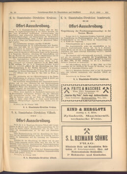 Verordnungs-Blatt für Eisenbahnen und Schiffahrt: Veröffentlichungen in Tarif- und Transport-Angelegenheiten 19080227 Seite: 15