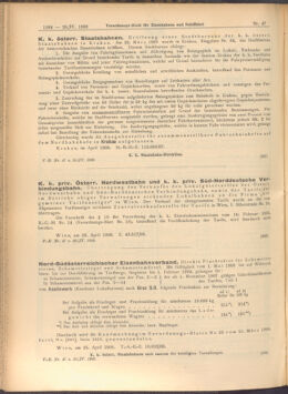 Verordnungs-Blatt für Eisenbahnen und Schiffahrt: Veröffentlichungen in Tarif- und Transport-Angelegenheiten 19080428 Seite: 2