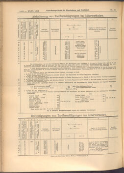 Verordnungs-Blatt für Eisenbahnen und Schiffahrt: Veröffentlichungen in Tarif- und Transport-Angelegenheiten 19080627 Seite: 16