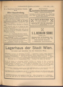 Verordnungs-Blatt für Eisenbahnen und Schiffahrt: Veröffentlichungen in Tarif- und Transport-Angelegenheiten 19080702 Seite: 19