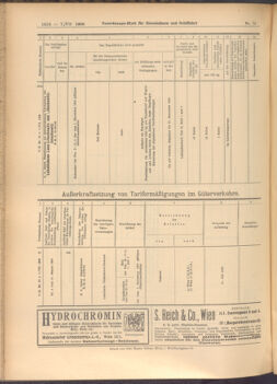 Verordnungs-Blatt für Eisenbahnen und Schiffahrt: Veröffentlichungen in Tarif- und Transport-Angelegenheiten 19080707 Seite: 8