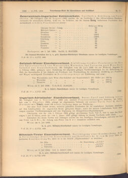 Verordnungs-Blatt für Eisenbahnen und Schiffahrt: Veröffentlichungen in Tarif- und Transport-Angelegenheiten 19080711 Seite: 2