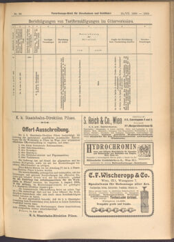 Verordnungs-Blatt für Eisenbahnen und Schiffahrt: Veröffentlichungen in Tarif- und Transport-Angelegenheiten 19080718 Seite: 23