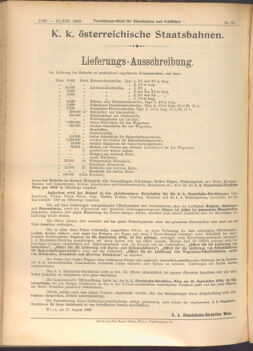 Verordnungs-Blatt für Eisenbahnen und Schiffahrt: Veröffentlichungen in Tarif- und Transport-Angelegenheiten 19080818 Seite: 16