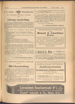 Verordnungs-Blatt für Eisenbahnen und Schiffahrt: Veröffentlichungen in Tarif- und Transport-Angelegenheiten 19080827 Seite: 11