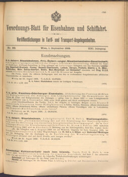 Verordnungs-Blatt für Eisenbahnen und Schiffahrt: Veröffentlichungen in Tarif- und Transport-Angelegenheiten 19080901 Seite: 1