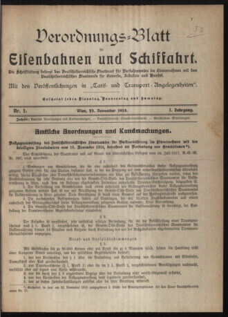 Verordnungs-Blatt für Eisenbahnen und Schiffahrt: Veröffentlichungen in Tarif- und Transport-Angelegenheiten