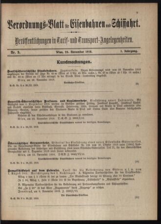 Verordnungs-Blatt für Eisenbahnen und Schiffahrt: Veröffentlichungen in Tarif- und Transport-Angelegenheiten 19181126 Seite: 3