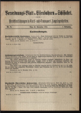 Verordnungs-Blatt für Eisenbahnen und Schiffahrt: Veröffentlichungen in Tarif- und Transport-Angelegenheiten 19181128 Seite: 3