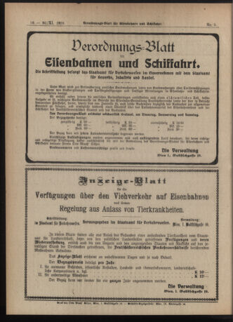 Verordnungs-Blatt für Eisenbahnen und Schiffahrt: Veröffentlichungen in Tarif- und Transport-Angelegenheiten 19181130 Seite: 6