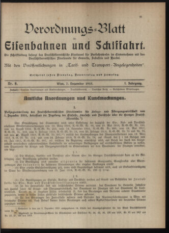 Verordnungs-Blatt für Eisenbahnen und Schiffahrt: Veröffentlichungen in Tarif- und Transport-Angelegenheiten